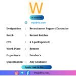 Wishup Is Hiring Freshers For Recruitment Support Executive