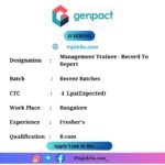 Genpact Is Hiring Freshers For Management Trainee - Record To Report