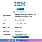 IBM Is Hiring Freshers For Process Associate- Finance and Administration Delivery